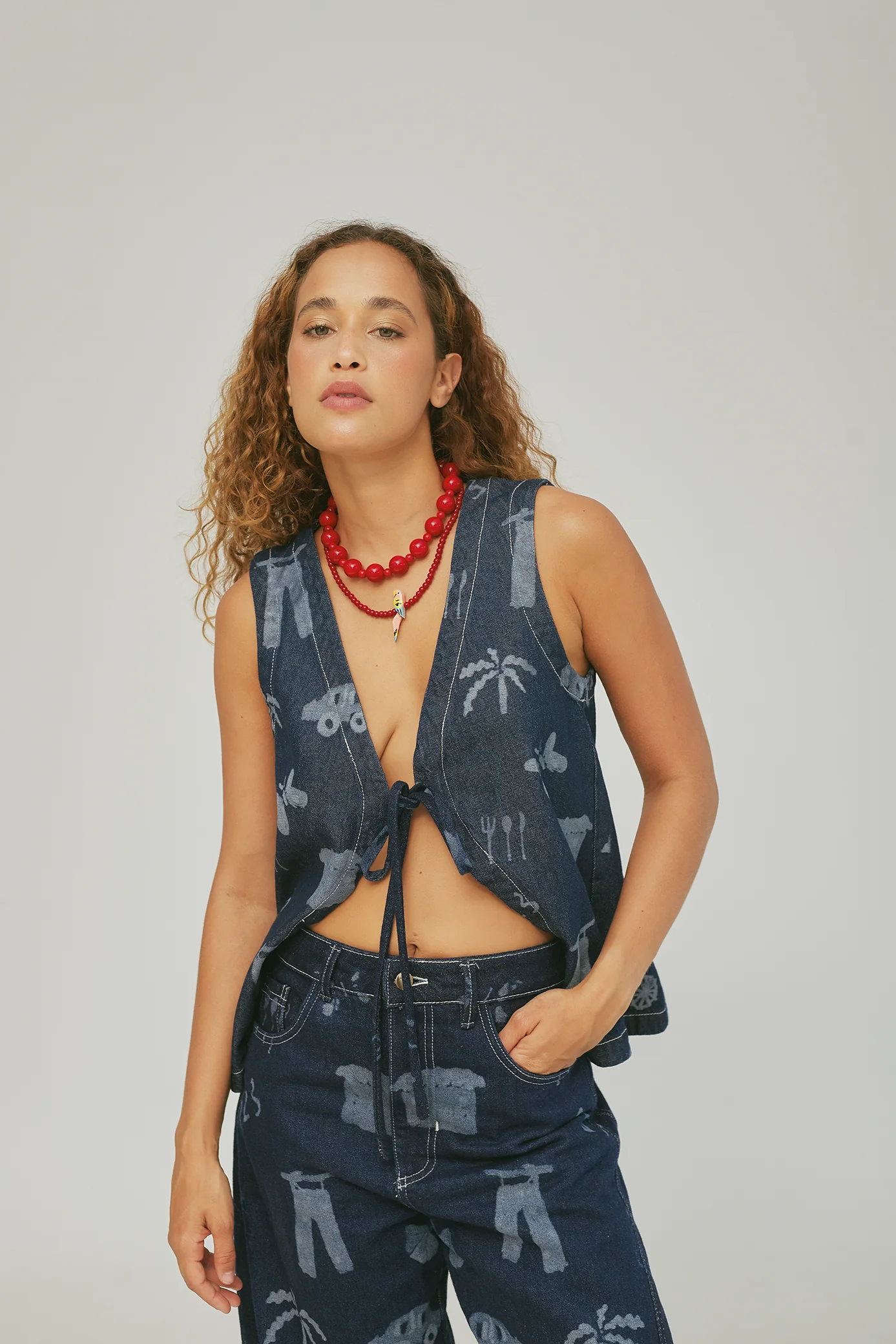 My Neighborhood Denim Top Village